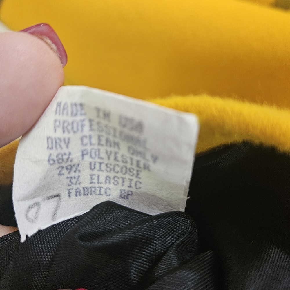 Earl Rutenberg Yellow 90s Vintage Taxi Cab Fleece Vest Size Sm - Picture 6 of 9